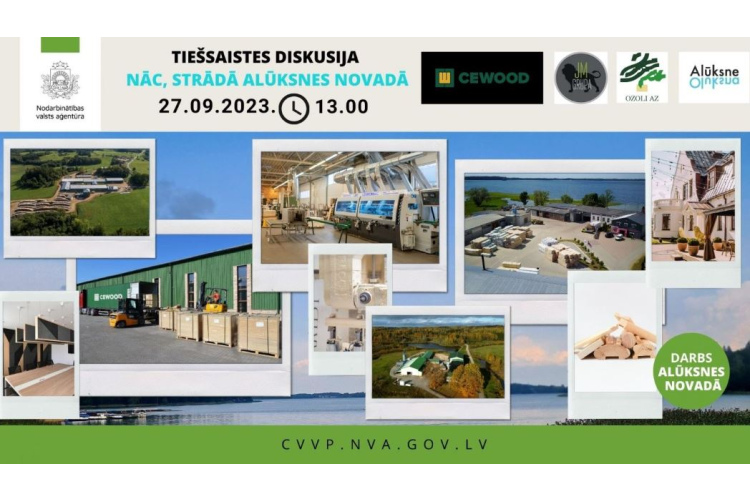 27. septembrī NVA rīko tiešsaistes tikšanos par darba un karjeras iespējām Alūksnes novadā