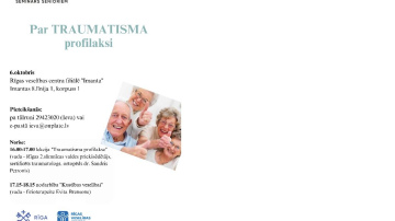 Imantā notiks seminārs par traumatisma profilaksi senioriem “Mans ķermenis ir mana pils”