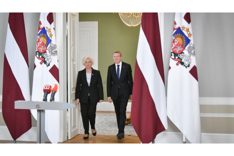 Valsts prezidenta Edgara Rinkēviča un Saeimas priekšsēdētājas Daigas Mieriņas tikšanās un preses konference
