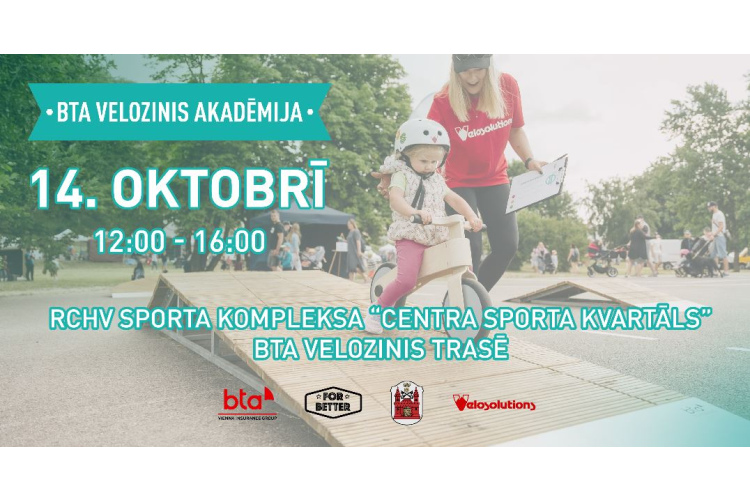 14. oktobrī Centra sporta kvartālā norisināsies “BTA Velozinis Akadēmija”