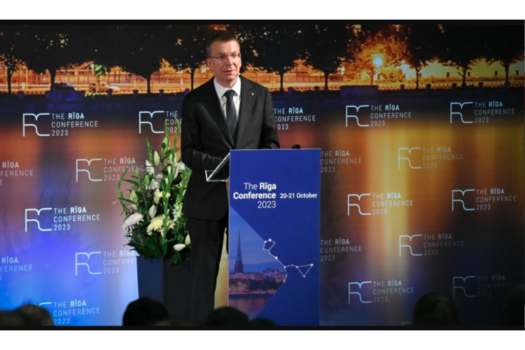 FOTO/VIDEO: Valsts prezidenta Edgara Rinkēviča uzruna "Rīgas konference 2023"