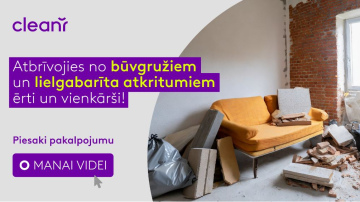Iedzīvotāji var ērti un ātri atbrīvoties no būvgružiem un lielgabarīta atkritumiem