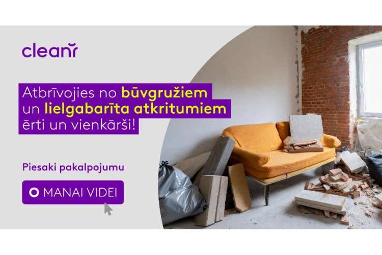 Iedzīvotāji var ērti un ātri atbrīvoties no būvgružiem un lielgabarīta atkritumiem