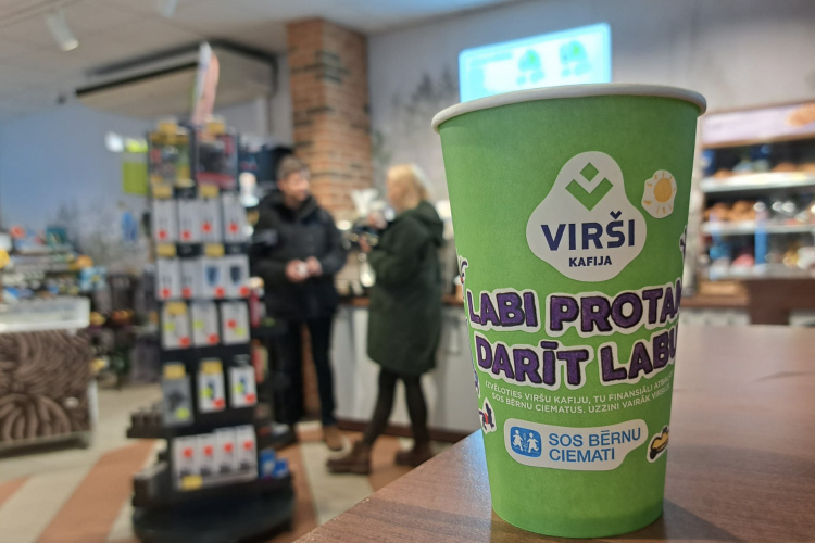 Par katru nopirkto kafiju “Virši” ziedos 3 centus SOS Bērnu ciematiem