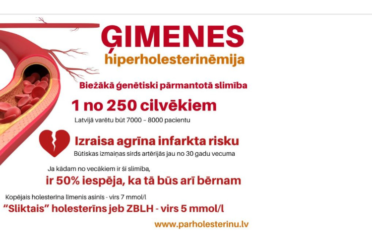 Kardiologs prof.Gustavs Latkovskis: 5 soļi, kā laicīgi atklāt  iedzimti augstu holesterīnu un novērst infarktu jaunībā