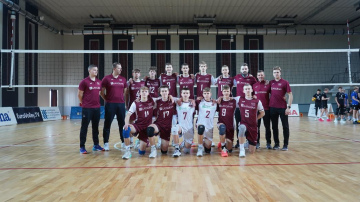 Latvijas volejbolisti Eiropas U-18 volejbola čempionāta kvalifikācijas turnīru Gruzijā uzsāk ar zaudējumu Igaunijai
