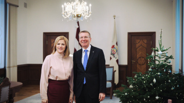 FOTO/VIDEO: Valsts prezidenta Edgara Rinkēviča tikšanās ar Ministru prezidenti Eviku Siliņu