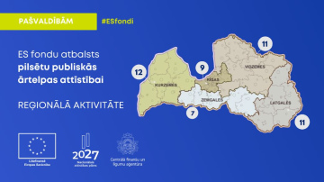 Pašvaldības iesniegušas 50 projektus publiskās ārtelpas attīstībai