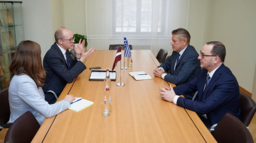 Valsts sekretārs Andris Pelšs tiekas ar nākamo Grieķijas vēstnieku