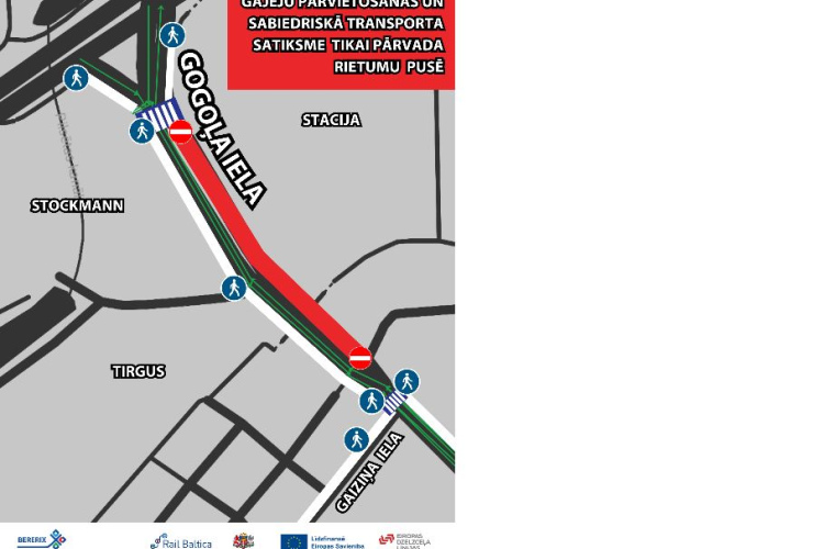 Tiks mainīta satiksmes organizācija Gogoļa ielā