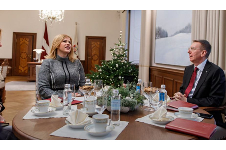 FOTO/VIDEO: Valsts prezidenta Edgara Rinkēviča un Ministru prezidentes Evikas Siliņas preses konference