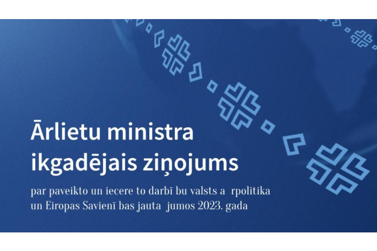 Ārlietu ministra ikgadējais ārpolitikas ziņojums iesniegts izskatīšanai Ministru kabinetā