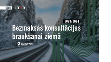 CSDD aicina autovadītājus pieteikties uz bezmaksas konsultācijām ziemas braukšanā Daugavpilī