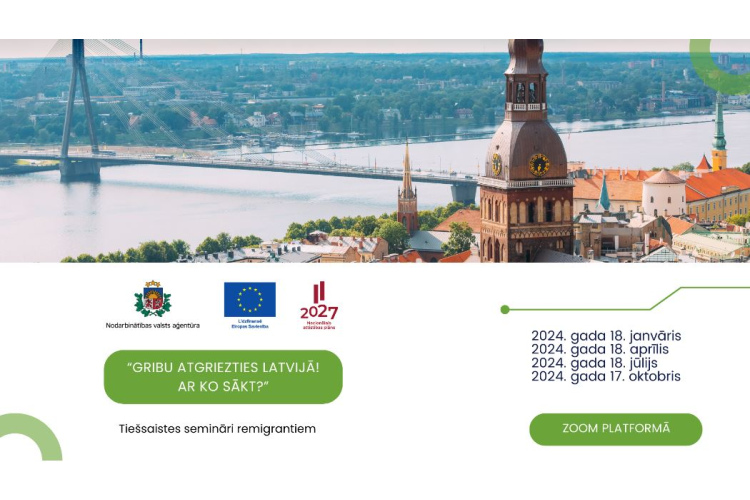 2024.gadā NVA rīkos četrus EURES tiešsaistes seminārus remigrantu atbalstam