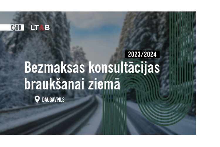CSDD aicina autovadītājus pieteikties uz bezmaksas konsultācijām ziemas braukšanā Daugavpilī