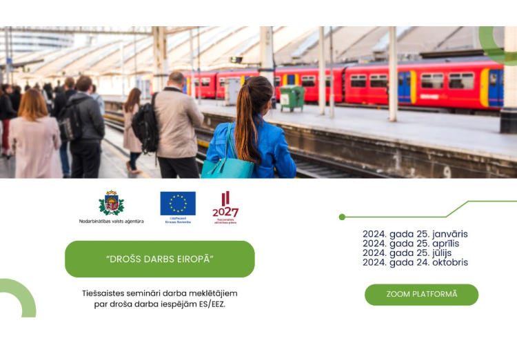 2024. gadā NVA EURES konsultanti rīkos četrus tiešsaistes seminārus “Drošs darbs Eiropā”