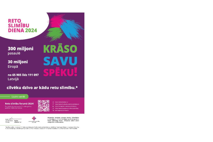 Atklāj kampaņu “Krāso savu spēku!” par reto slimību aktualitātēm