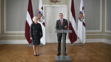  Valsts prezidenta Edgara Rinkēviča tikšanās ar Saeimas priekšsēdētāju Daigu Mieriņu