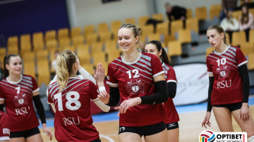 VK “Ventspils” volejbolisti uzvar pirmo Latvijas čempionāta pusfināla spēli, bet sievietēm pamatturnīrā uzvar RSU/MSĢ