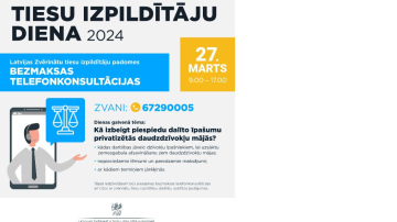 Tiesu izpildītāju dienā bez maksas konsultēs par piespiedu dalītā īpašuma izbeigšanu privatizētajās daudzdzīvokļu mājās