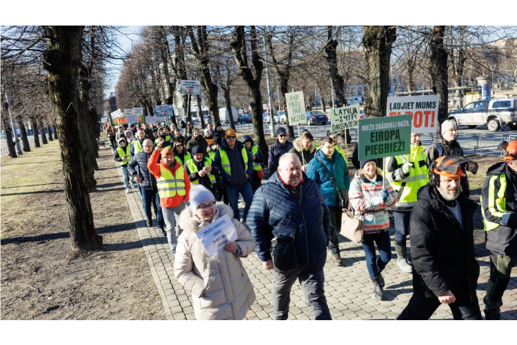Meža nozare kopīgā protestā prasa valdībai ievērot nozarē strādājošo tiesības