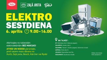 Sešās Latvijas pilsētās Elektrosestdienas akcijā varēs bez maksas nodot nolietoto elektrotehniku