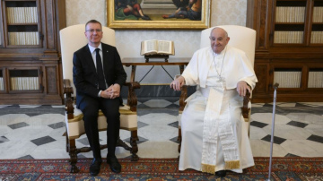 Latvijas Valsts prezidents Edgars Rinkēvičs tiekas ar pāvestu Francisku