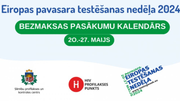 Eiropas pavasara testēšanas nedēļā aicinām veikt HIV, B un C hepatīta eksprestestus