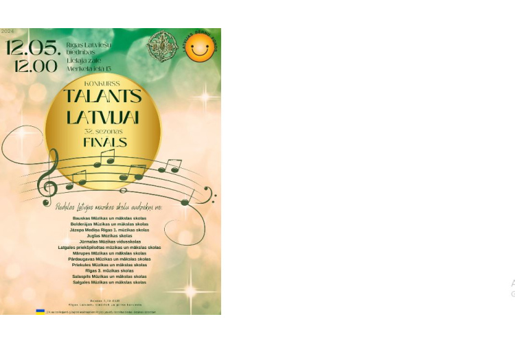 Aicina uz konkursa ‘’Talants Latvijai’’ 32. sezonas finālu
