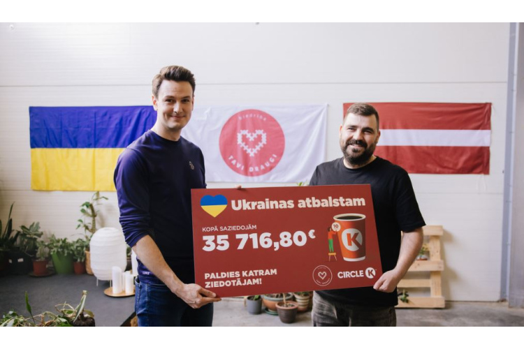 Biedrība “Tavi draugi” saņem līdz šim lielāko finansiālo ziedojumu