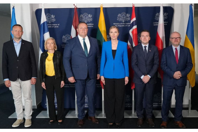 Baltijas valstu, Somijas, Norvēģijas, Polijas un Ukrainas iekšlietu ministri vienojas par drošības stiprināšanu ,,,