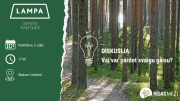 RĪGAS MEŽI sarunu festivālā LAMPA aicina uz diskusiju   “Vai var pārdot svaigu gaisu?”