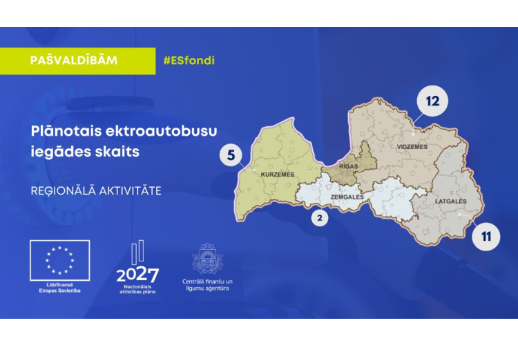 Bezemisiju autobusu iegādei pieteikušās 11 pašvaldības