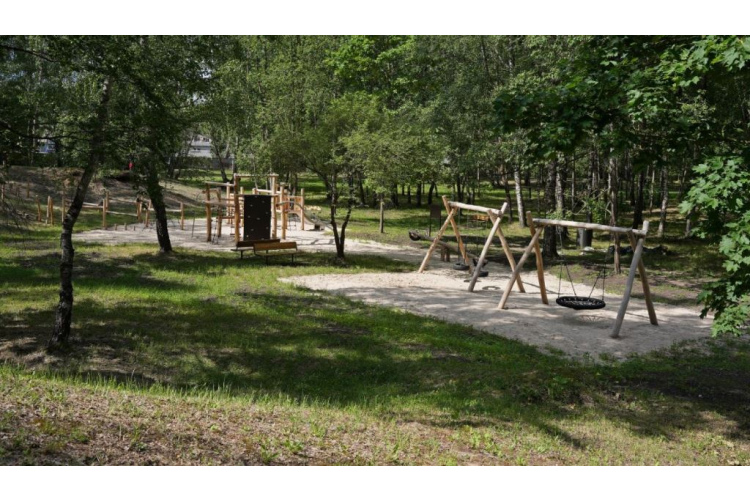 Ziepniekkalna kāpās tapis bērnu rotaļu laukums