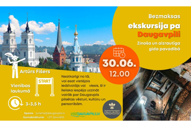 Iepazīsti Daugavpili aizraujošā ekskursijā bez maksas!