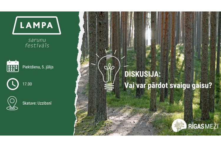 RĪGAS MEŽI sarunu festivālā LAMPA aicina uz diskusiju “Vai var pārdot svaigu gaisu?”