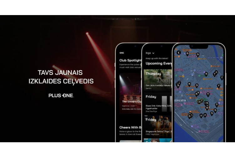 Radīta jauna mobilā aplikācija “Plus One” - Latvijas naktsdzīves ceļvedis