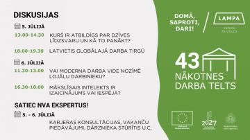 Sarunu festivālā LAMPA aicinām apmeklēt NVA Nākotnes darba telti!
