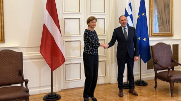 Latvijas un Grieķijas ārlietu ministri: jāturpina atbalsts Ukrainai un jāstiprina ES ārējā robeža