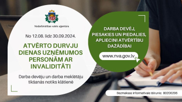NVA aicina darba devējus pieteikties dalībai ikgadējā pasākumā “Atvērto durvju dienas uzņēmumos personām ar invaliditāti