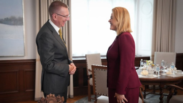 Valsts prezidenta Edgara Rinkēviča un Ministru prezidentes Evikas Siliņas tikšanās un preses konference