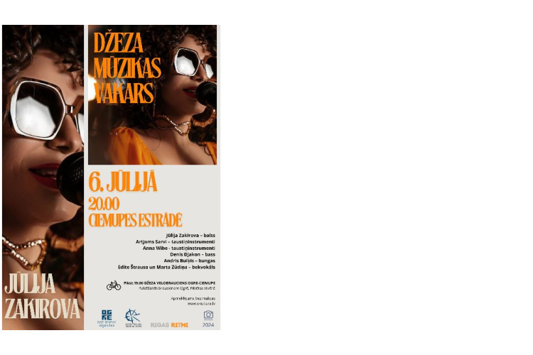 Velobrauciens un DŽEZA MŪZIKAS VAKARS Ciemupē