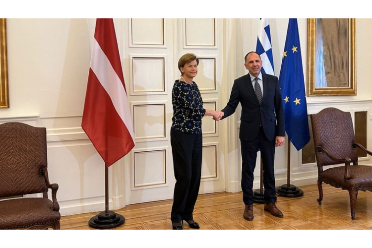 Latvijas un Grieķijas ārlietu ministri: jāturpina atbalsts Ukrainai un jāstiprina ES ārējā robeža