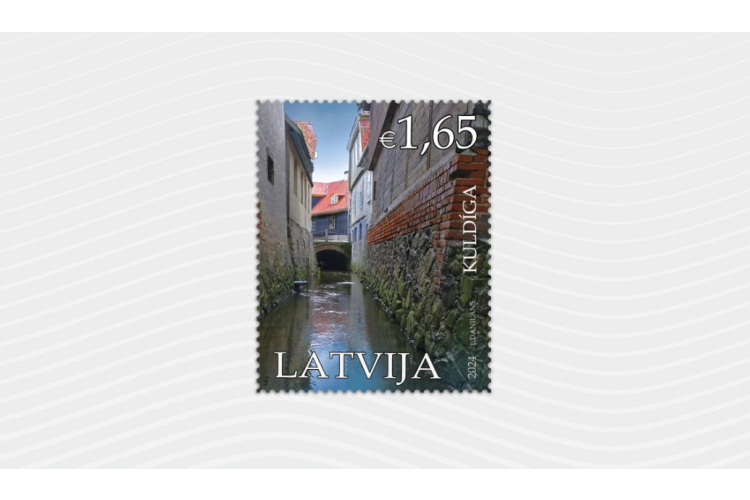 Latvijas Pasts izdod Kuldīgai veltītu pastmarku