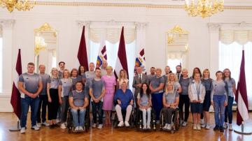 Valsts prezidenta Edgara Rinkēviča tikšanās ar Latvijas izlasi Parīzes paralimpiskajās spēlēs