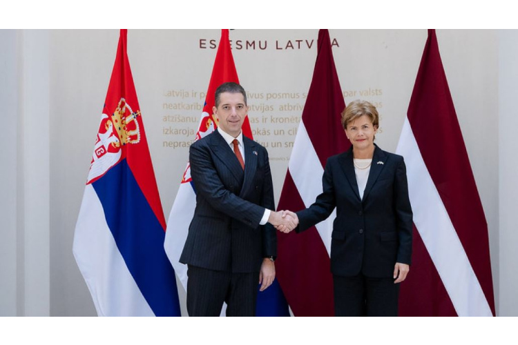 Ārlietu ministre B. Braže, uzņemot Serbijas ārlietu ministru M. Džuriču