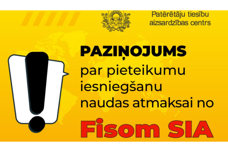 PTAC paziņojums ceļotājiem, kas nav saņēmuši naudas atmaksu par Fisom SIA organizēto, bet nenotikušo vai daļēji notikušo