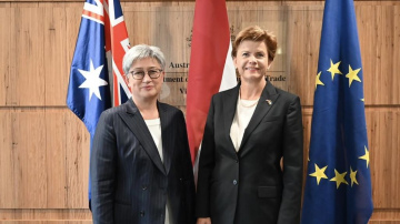 Latvijas un Austrālijas ārlietu ministres Baiba Braže un Penija Vonga: mums ir līdzīga izpratne par drošību...