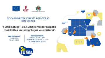 25. septembrī norisināsies konference "EURES Latvija - 20. EURES loma darbaspēka mobilitātes un remigrācijas veicināšanā