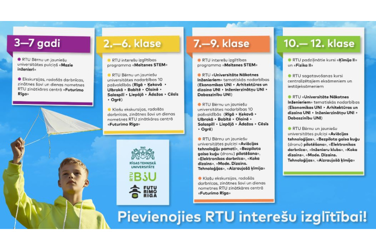 RTU paplašina STEAM izglītības klāstu bērniem un jauniešiem, piedāvājot jaunus pulciņus un nodarbības